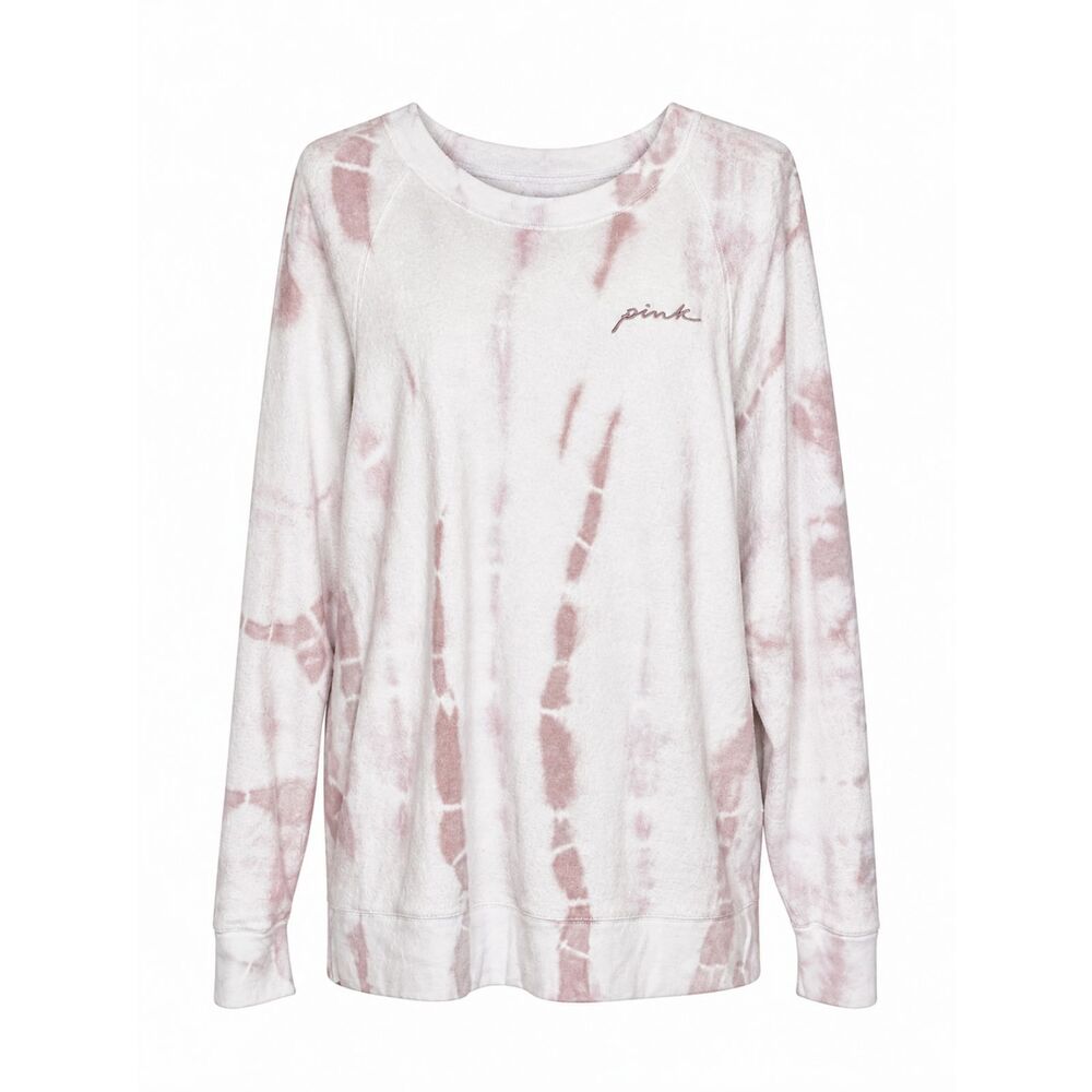 VS PINK NEUTRAL SOFT BRUSHED COMFORTABLE CASUAL EVERYDAY WEAR TUNIC SWEATSHIRT